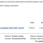 Agito.pl - potwierdzenie zamówienia