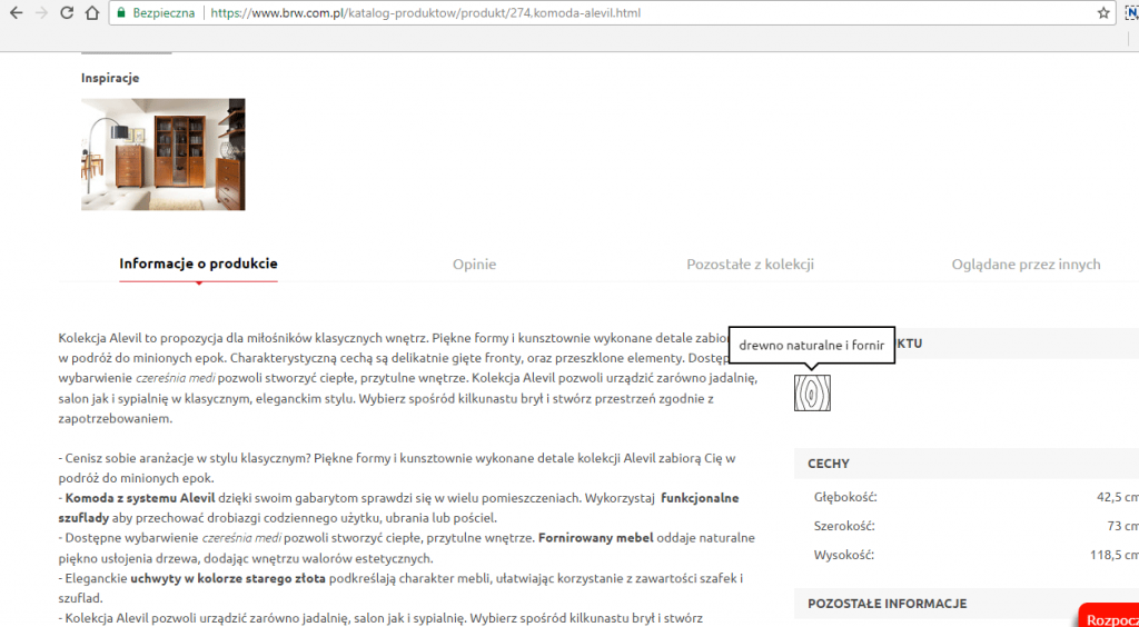 Black Red White komoda Alevil S113-KOM6S-CME 